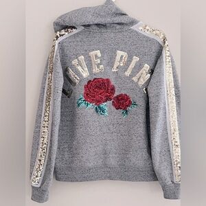RARE Victoria Secret PINK Sequin Bling Hoodie